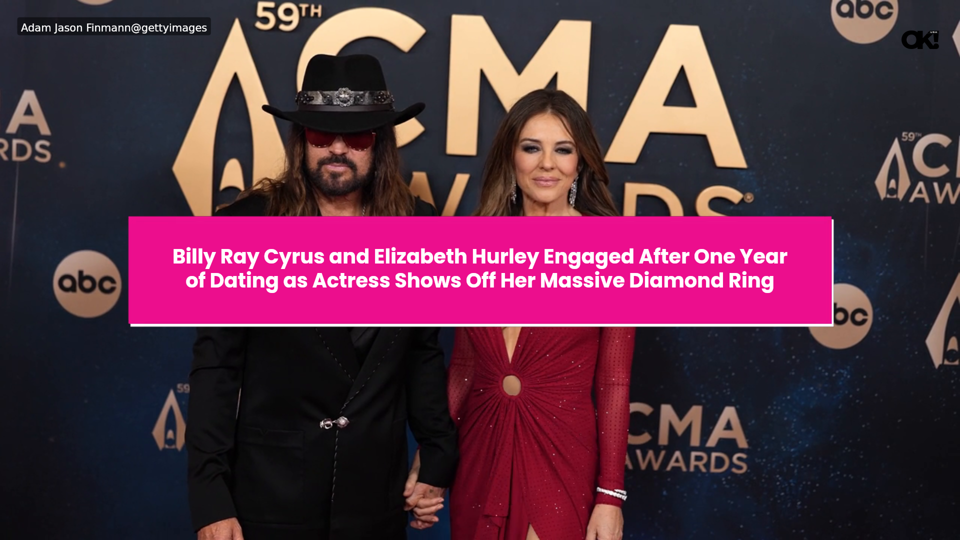 Billy Ray Cyrus and Elizabeth Hurley engaged after one year of dating ...