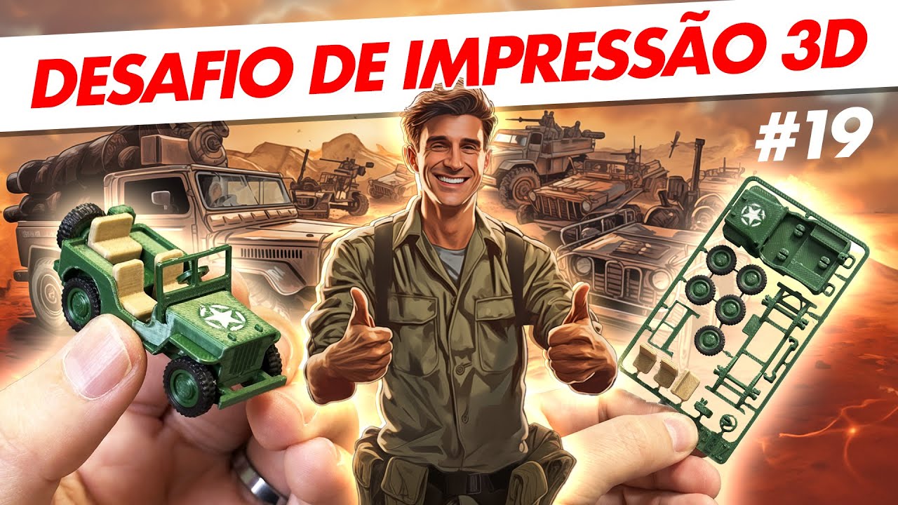 Desafio de impressão 3D #19: montagem do mini Jeep kit