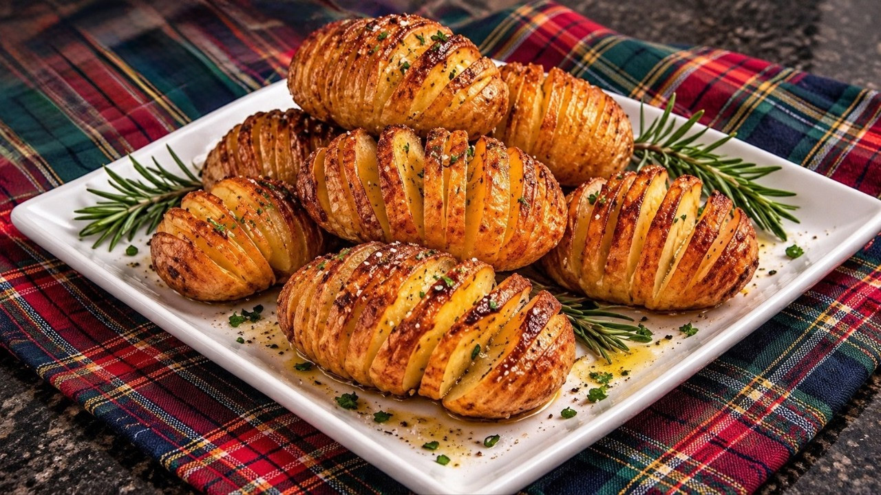 Crispy Hasselback Potatoes With Garlic And Rosemary Recipes