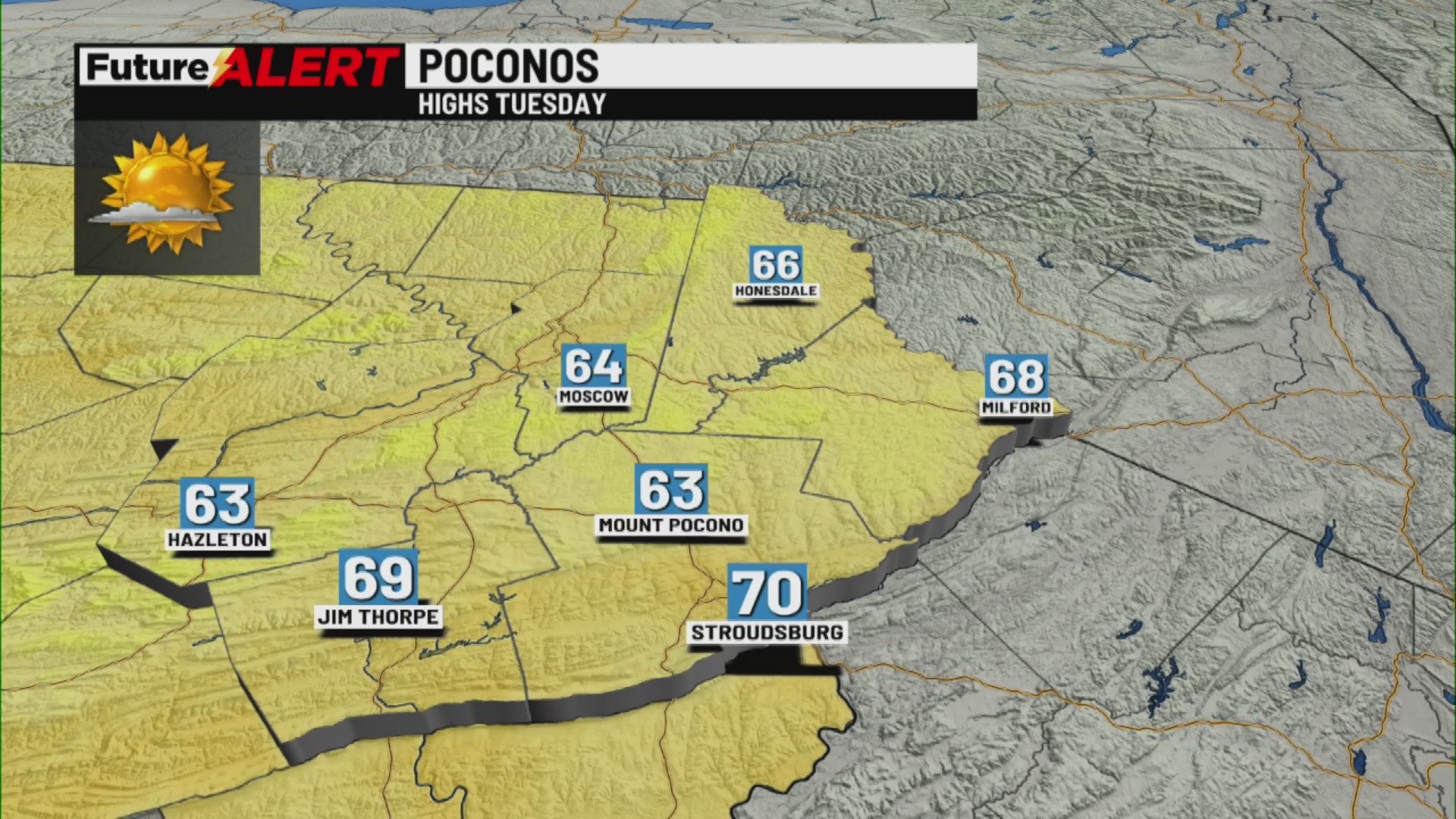Pocono Mountains weather forecast - 10/19/26 - evening | 28/22 News