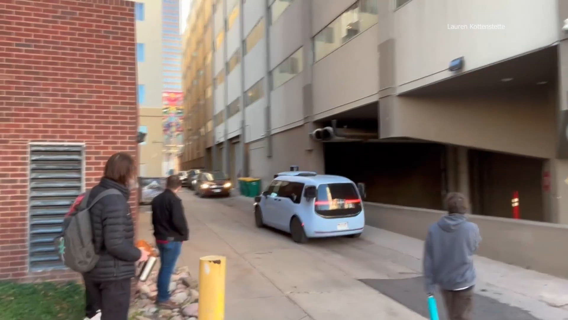 Waymo drives wrong way down alley used for downtown Denver school drop ...