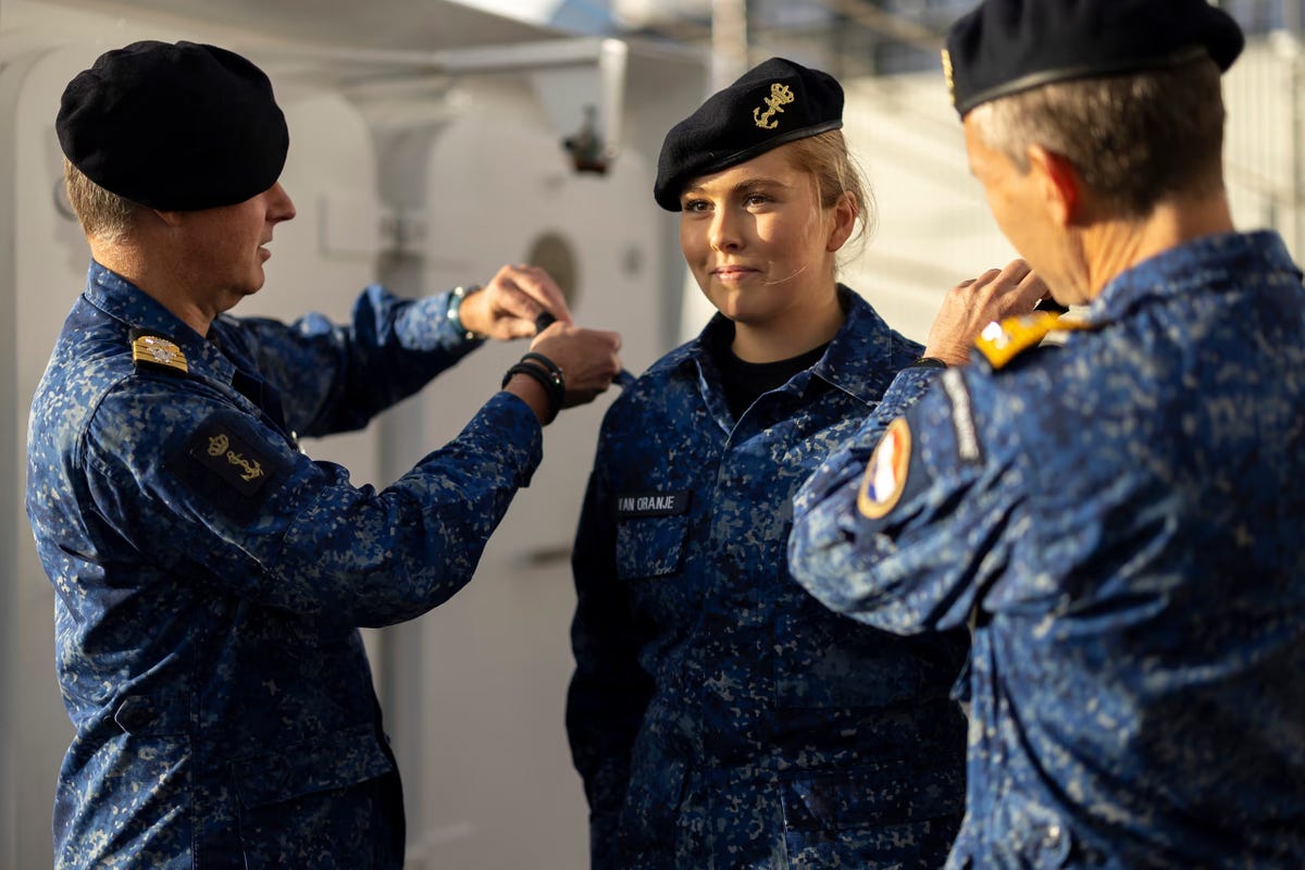 Princess Catharina-Amalia of the Netherlands gets a military promotion
