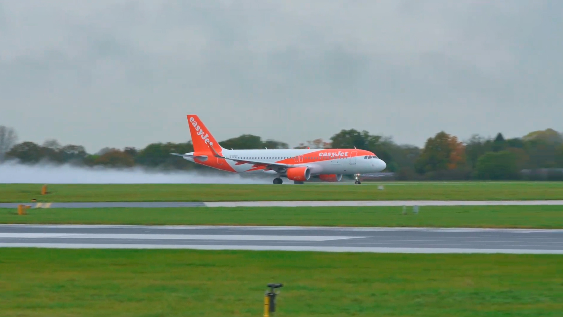 Wet weather reveals the power of jet engines