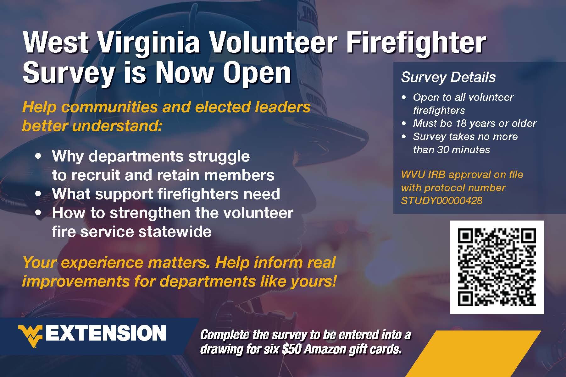 WVU launches statewide survey for volunteer firefighters