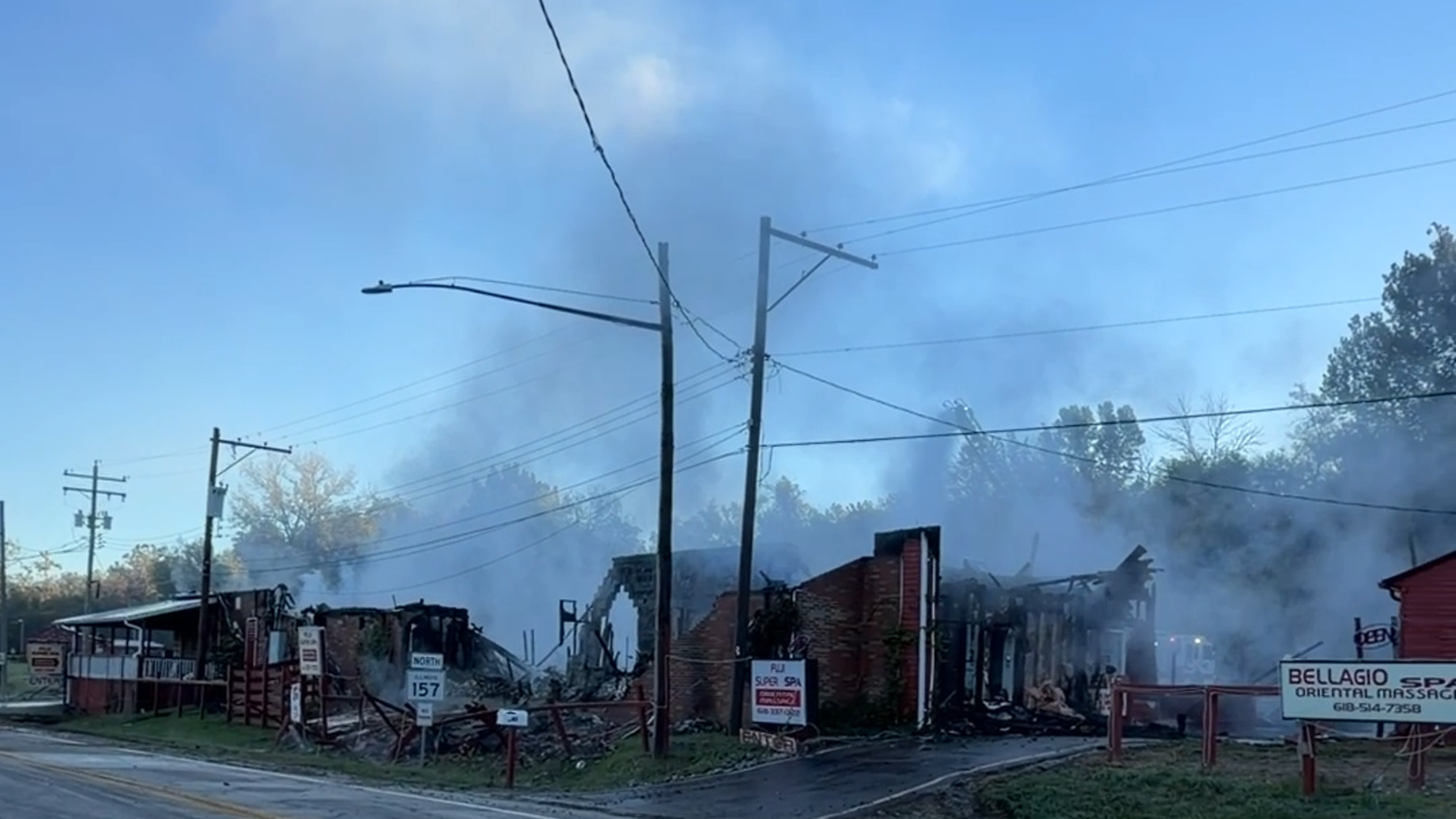 Firefighters battle massage parlor fire in Metro East