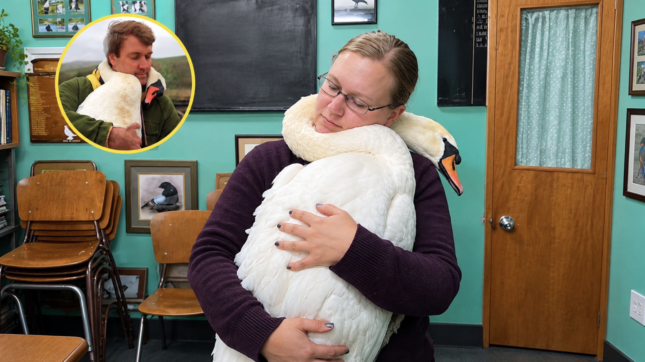 The heartwarming science and story behind when swans hug humans