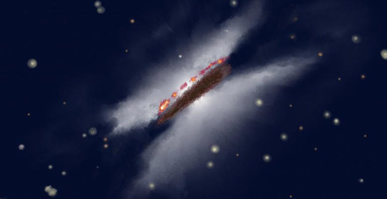 Cosmic 'hamburger' offers rare edge-on view of where giant planets may ...