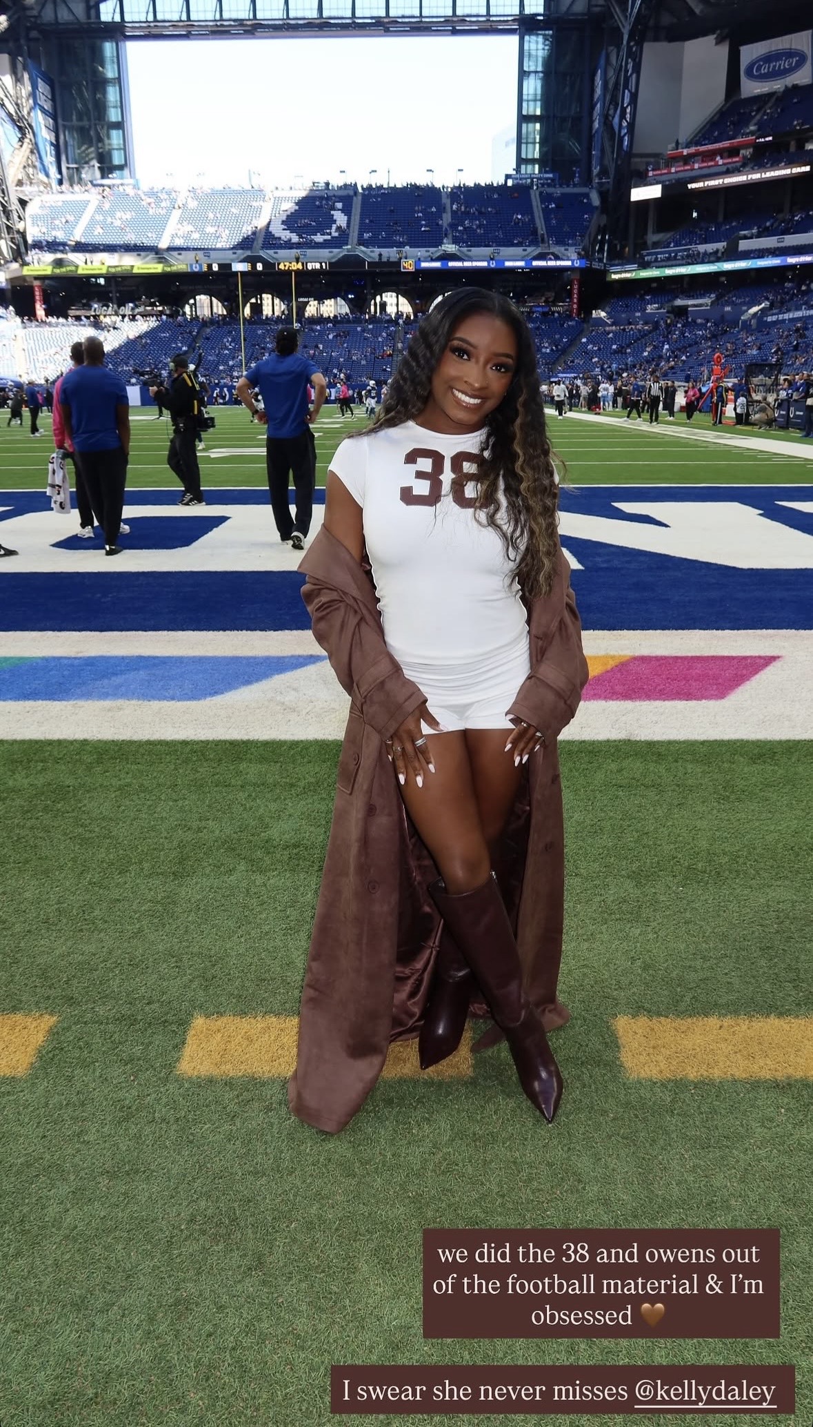 Simone Biles shows off cheeky game day look featuring special detail to ...