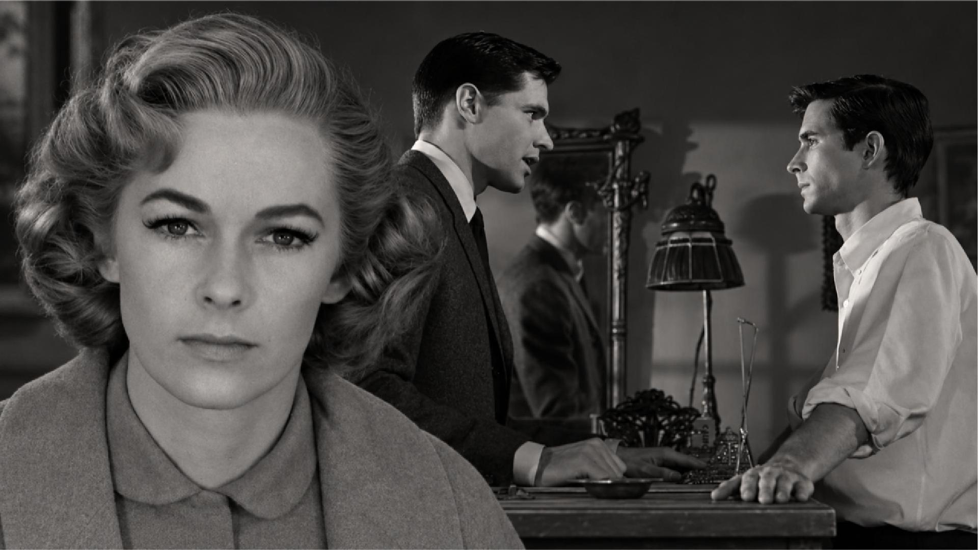 Sam distracts Norman as Lila searches in Psycho (1961)