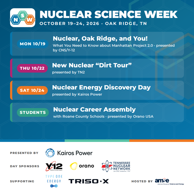 Oak Ridge museum hosts free nuclear science events Saturday