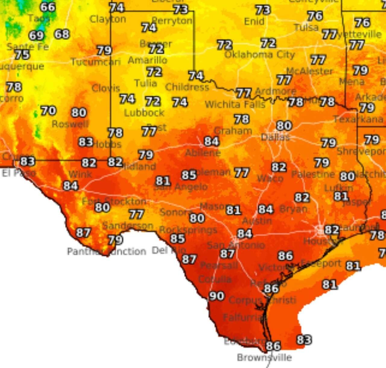 Steady forecast ahead after 30-degree drop in high temperature