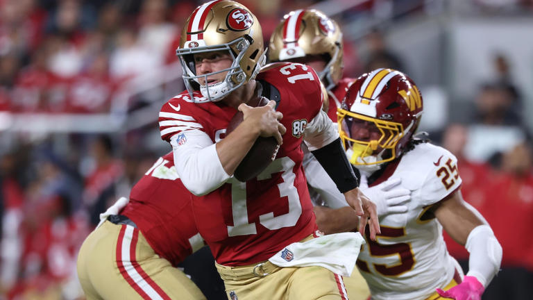 49ers beat Commanders, box score stats, highlights for Jayden Daniels ...