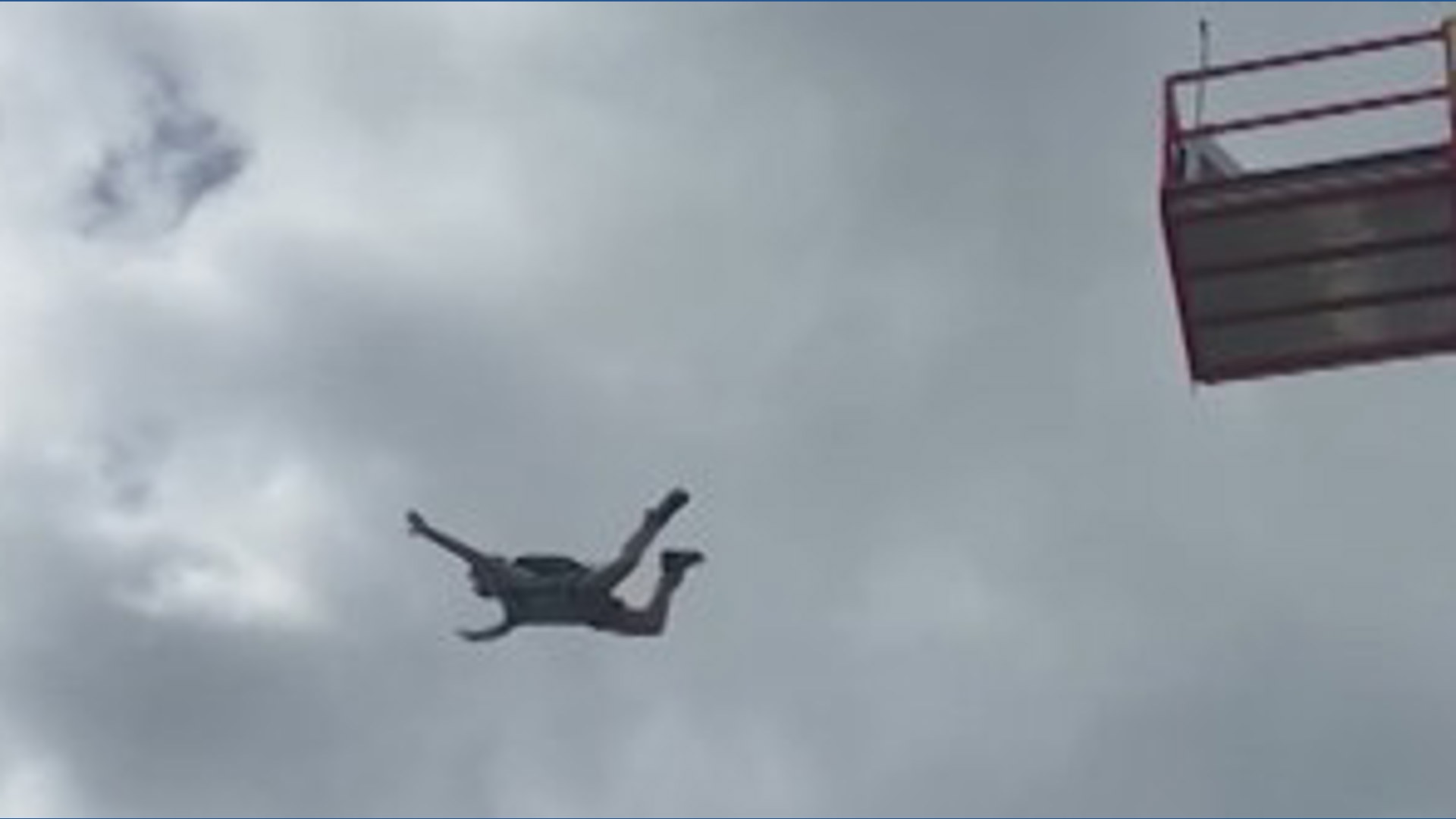 Daredevils leap, flip and fly off bridge