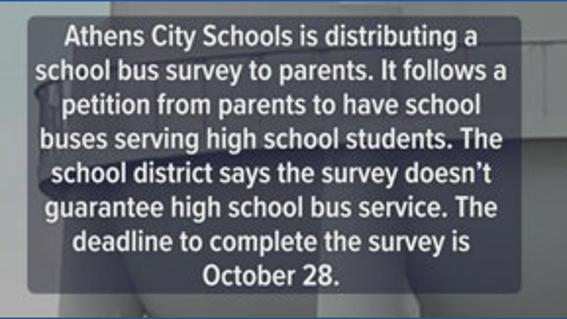 Athens City Schools distributes school bus survey