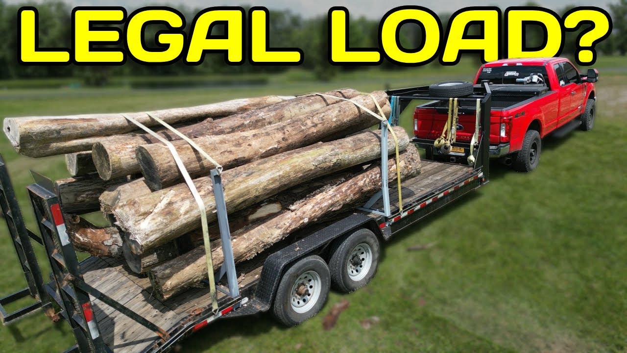 Hauling logs with a tractor for the first time