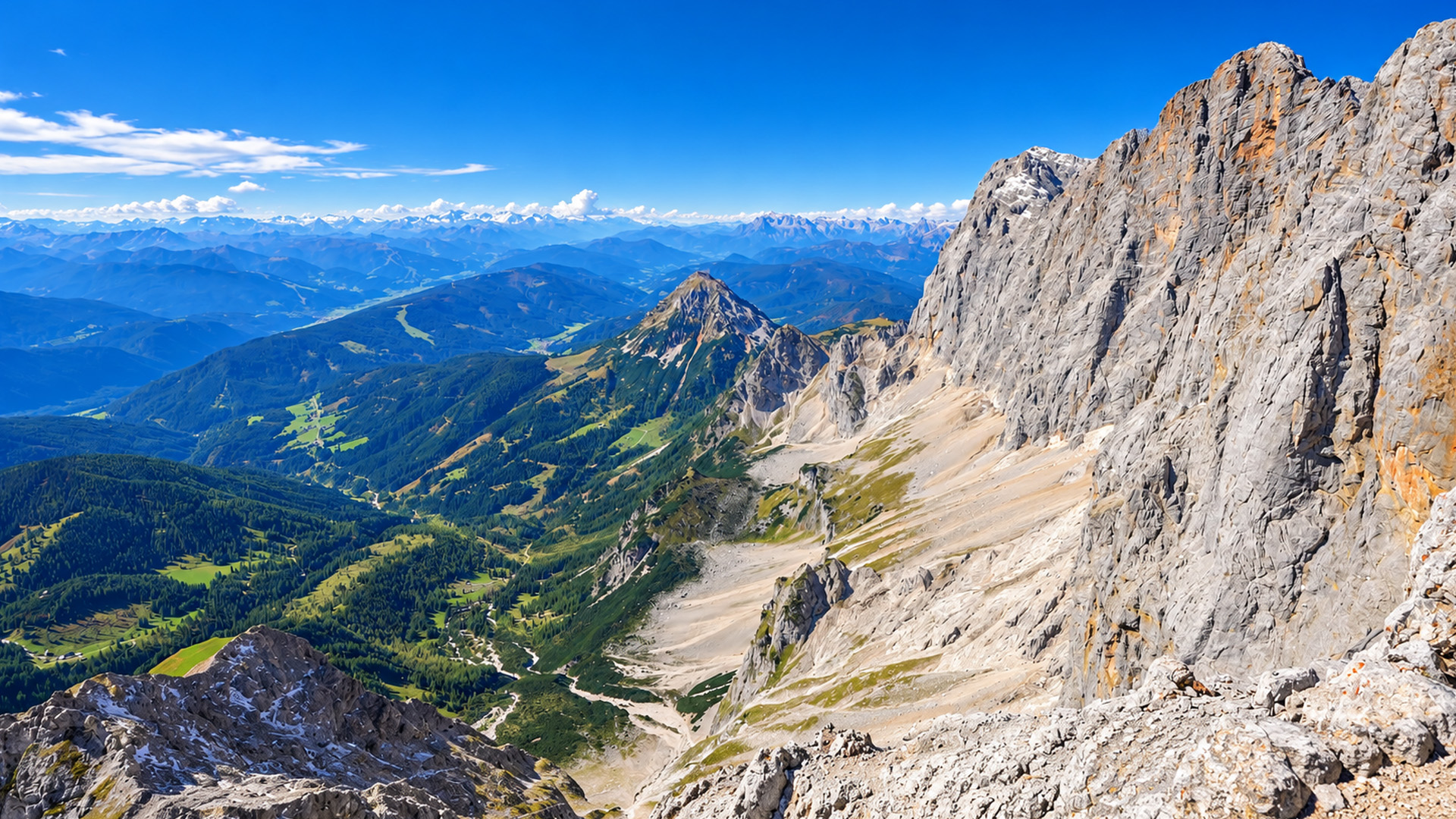 Gletser Dachstein Austria Sky Walk dan pemandangan Alpen (4K)