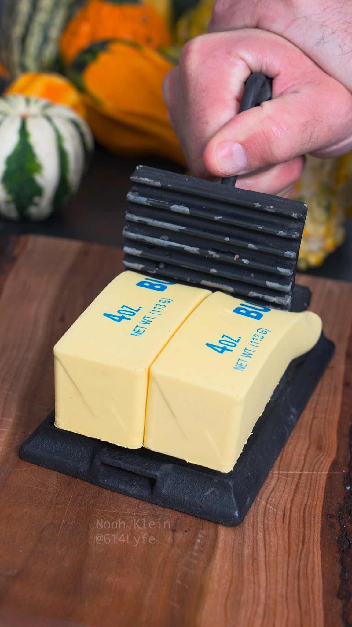 Butter vs. hand press kitchen hack