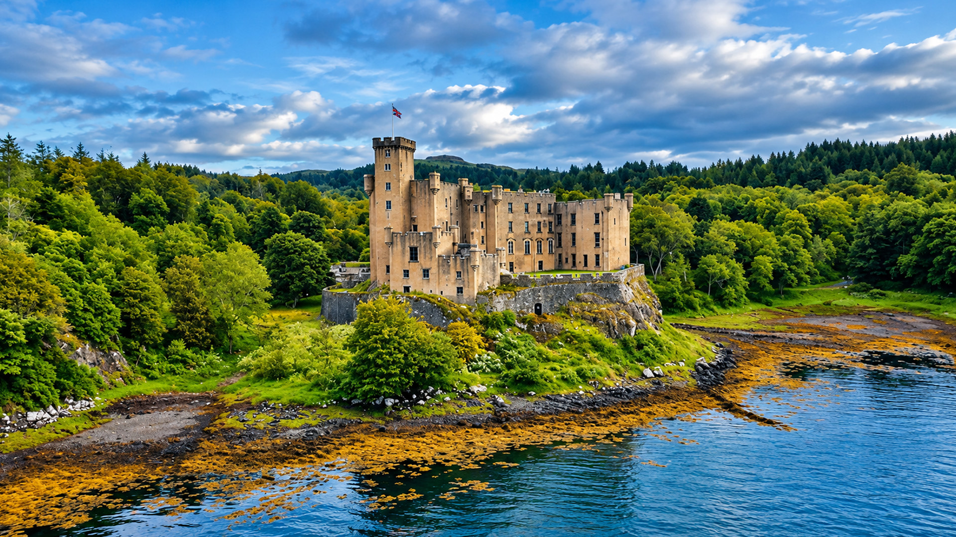 This Scottish island hides a castle among the trees