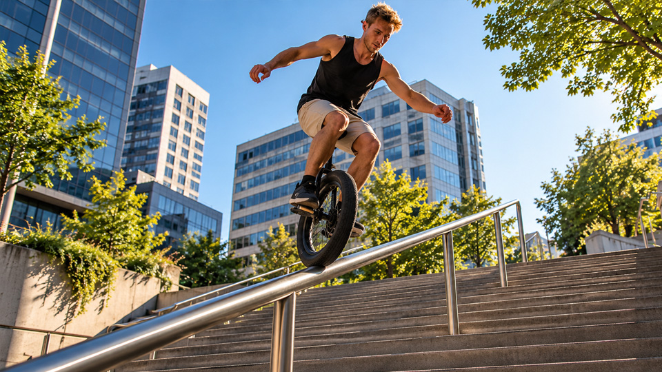 Le freestyle en monocycle allie équilibre et figures impressionnantes