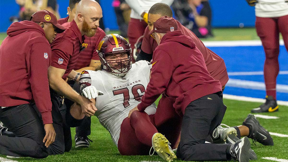 Commanders’ Sam Cosmi exits MNF vs. 49ers with injury