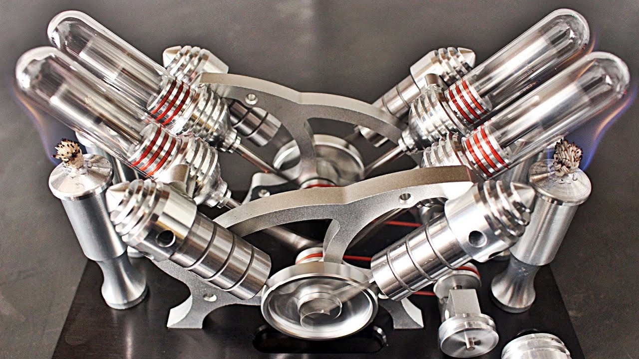 Exploring the mechanics of a Chinese four cylinder Stirling engine