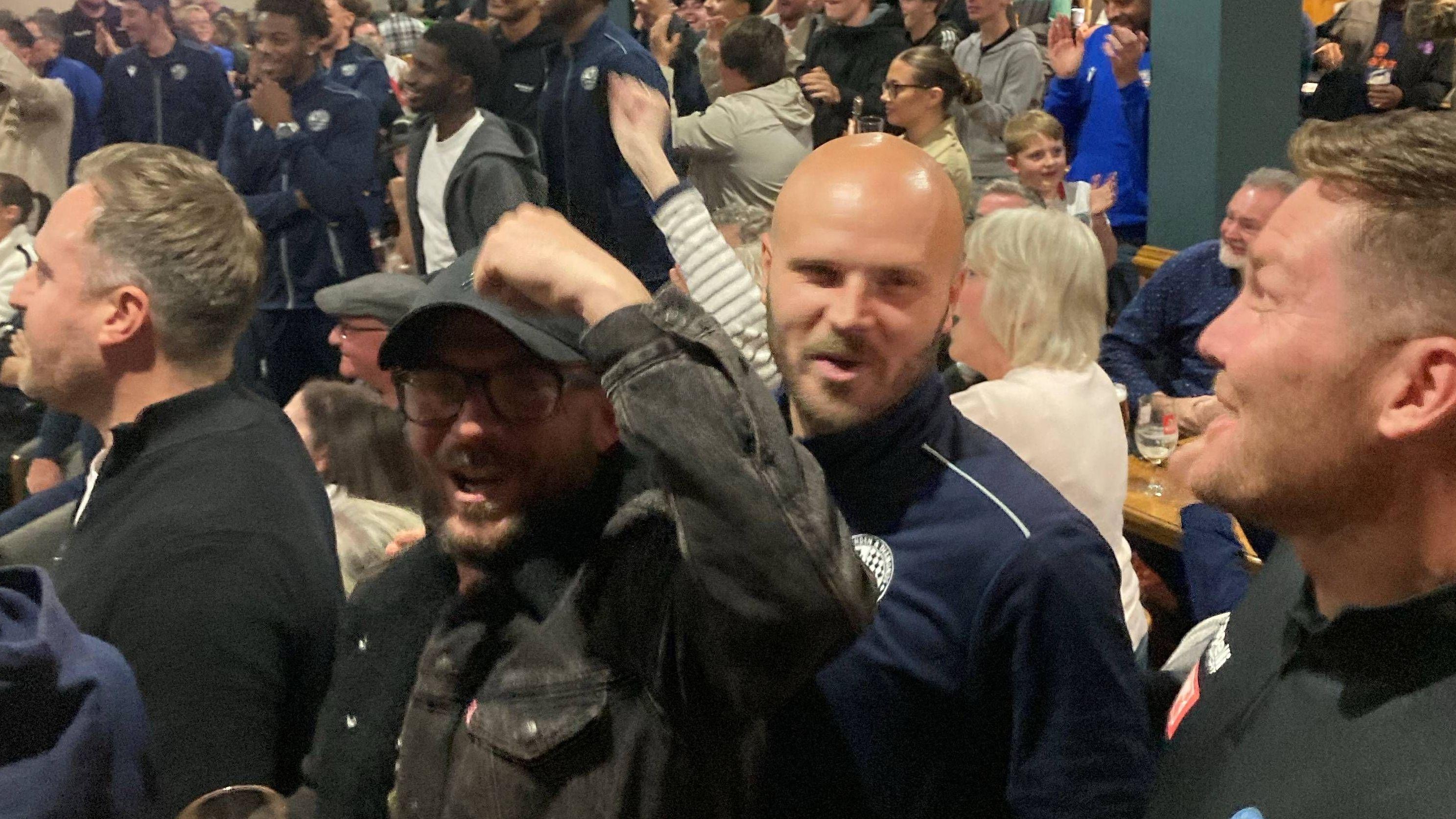 Rushden fans celebrate league opposition in FA Cup