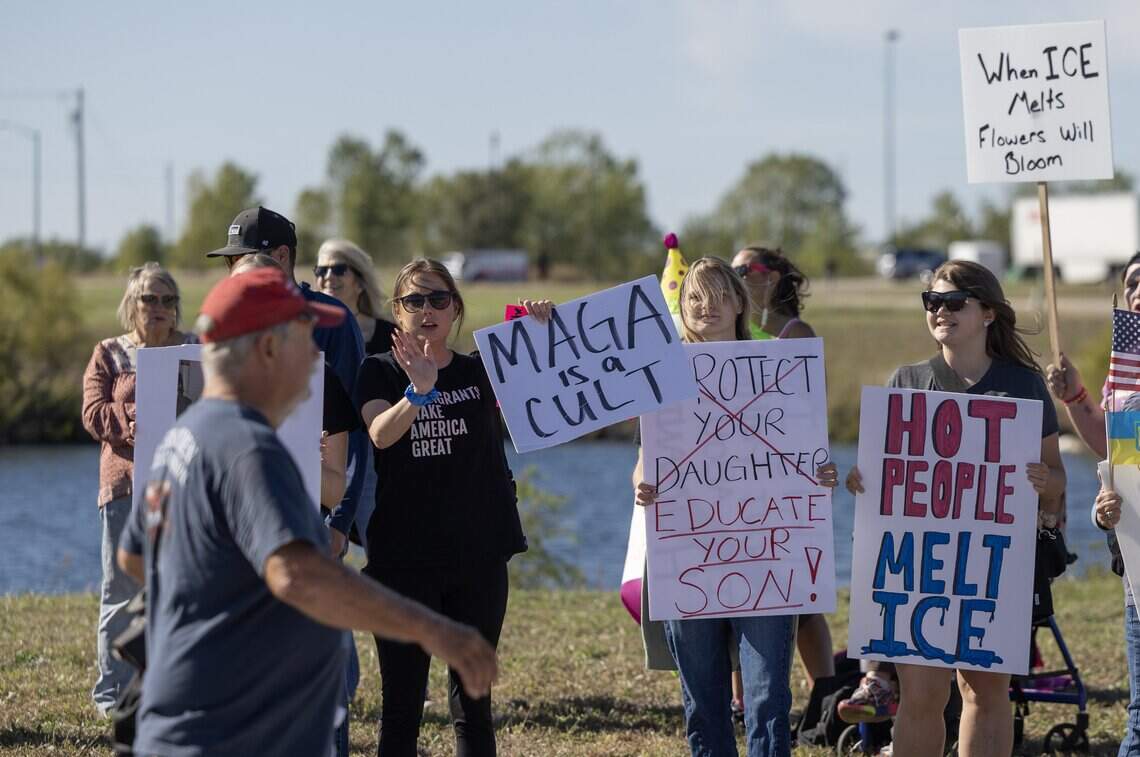 Very, very, very afraid: Protesters cast Trump rally as an act of ...