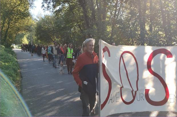 Residents march against plans for major defence tech development near ...