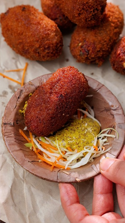 Crispy vegetable chop cutlets with a flavorful crunch