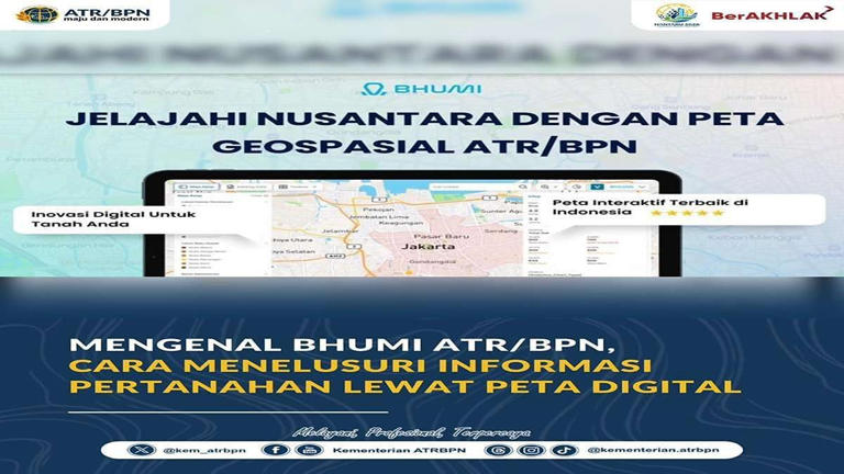 Mengenal Bhumi ATR/BPN, cara menelusuri informasi pertanahan lewat peta ...