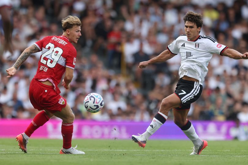 Finn Jeltsch during a pre-season friendly between Stuttgart and Fulham.