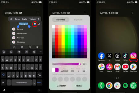 Tu Samsung Galaxy te permite cambiar el color del nombre de tus apps y ...