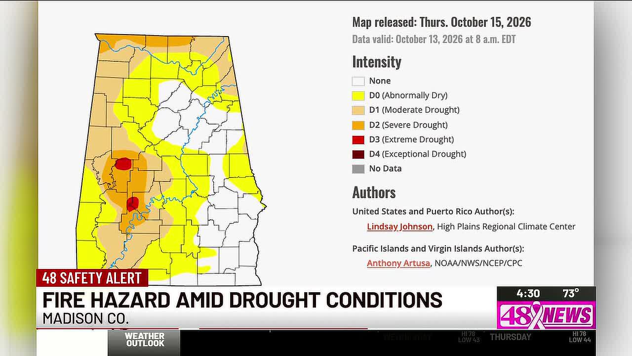 Fire danger rises in North Alabama as dry weather continues