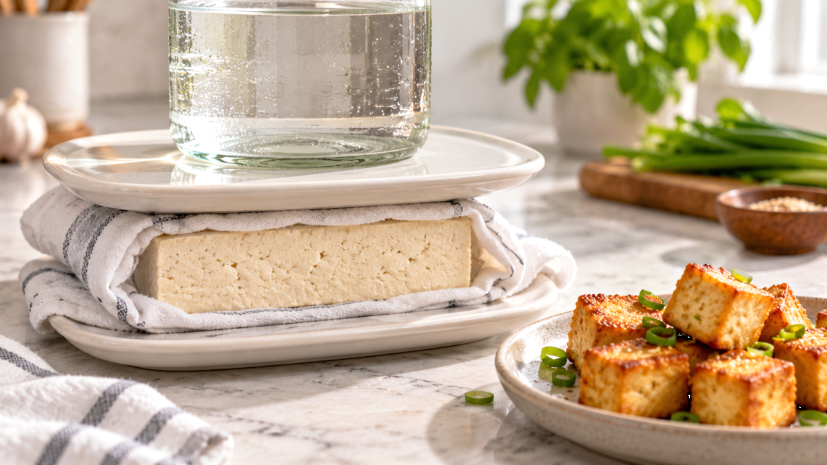 Comment presser le tofu sans presse pour mieux le faire dorer