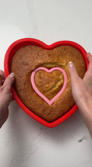 Every kid needs this cute heart-shaped cake