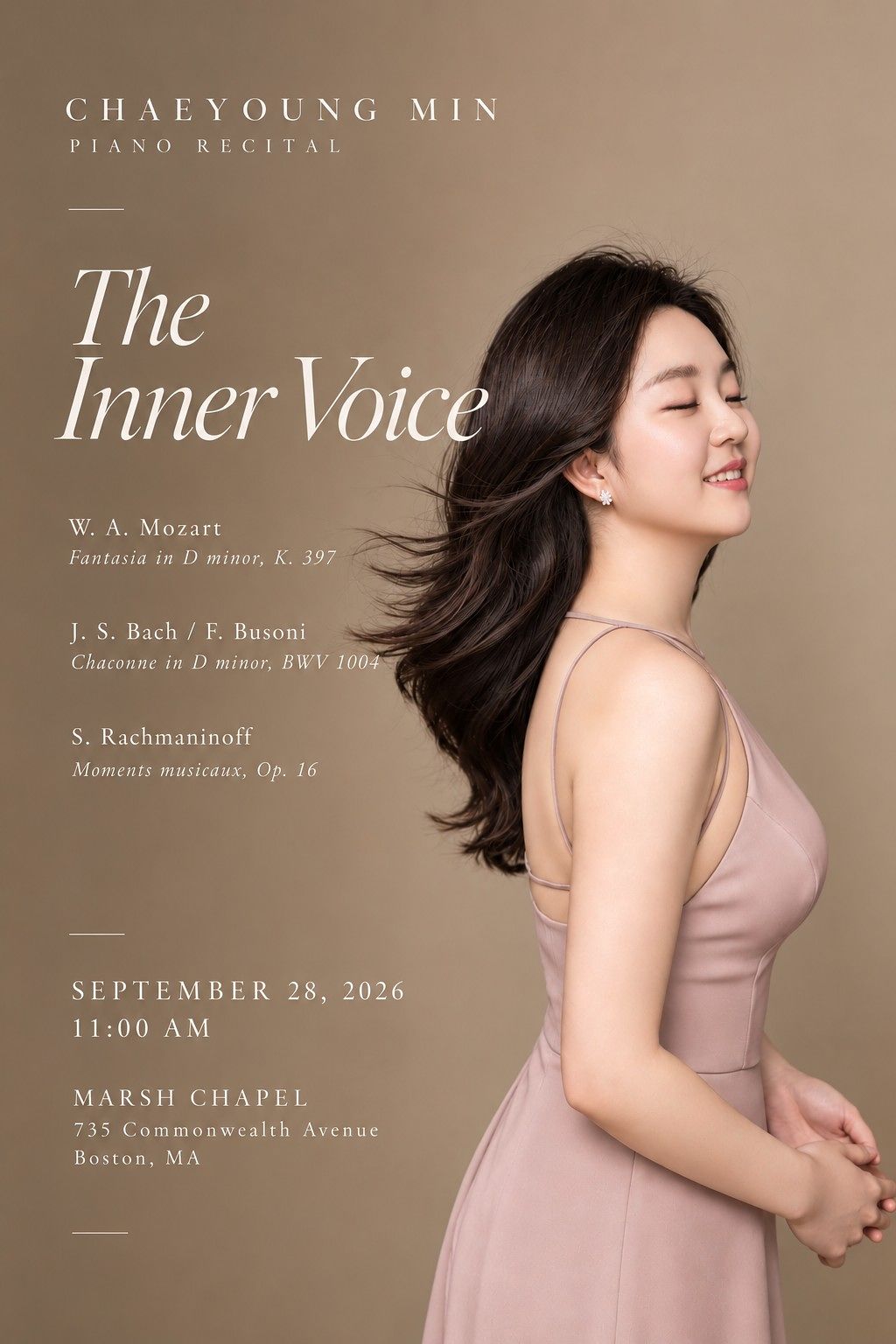 피아니스트 민채영, 보스턴 Marsh Chapel 독주회 성료