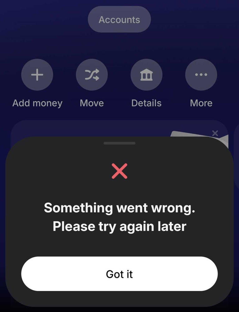 Revolut 'down' as users report error message blocking them from bank ...