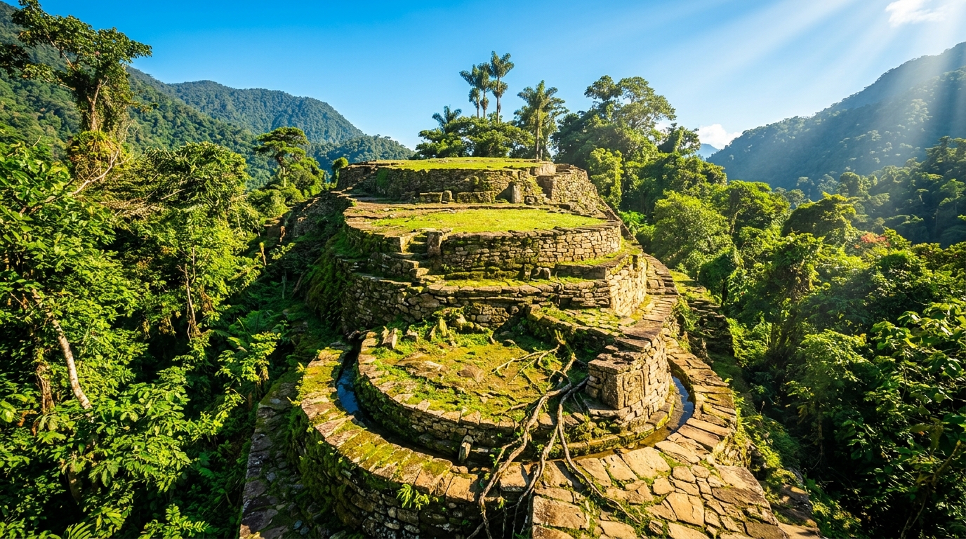 Dense Colombian jungles completely concealed a sprawling stone fortress ...