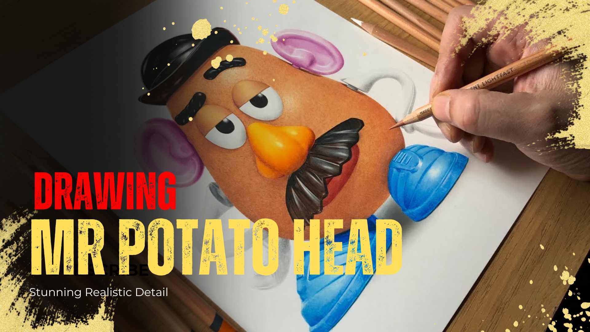 How to draw Mr. Potato Head in stunning realistic detail