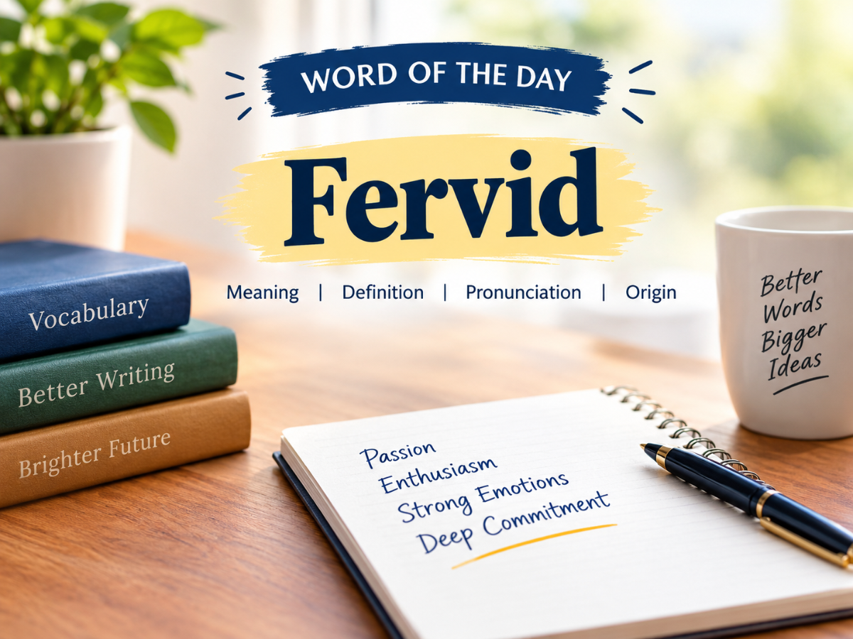 Word of the day: 'Fervid' - meaning, definition, pronunciation, and origin