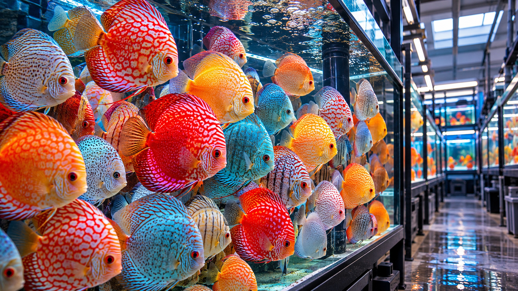 Inside one of Europe's largest discus fish breeding facilities ...