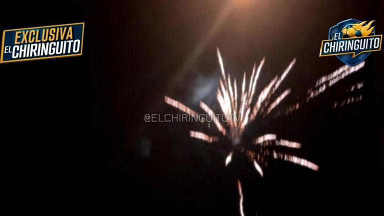 Fuegos artificiales de madrugada en el hotel del Barça en París