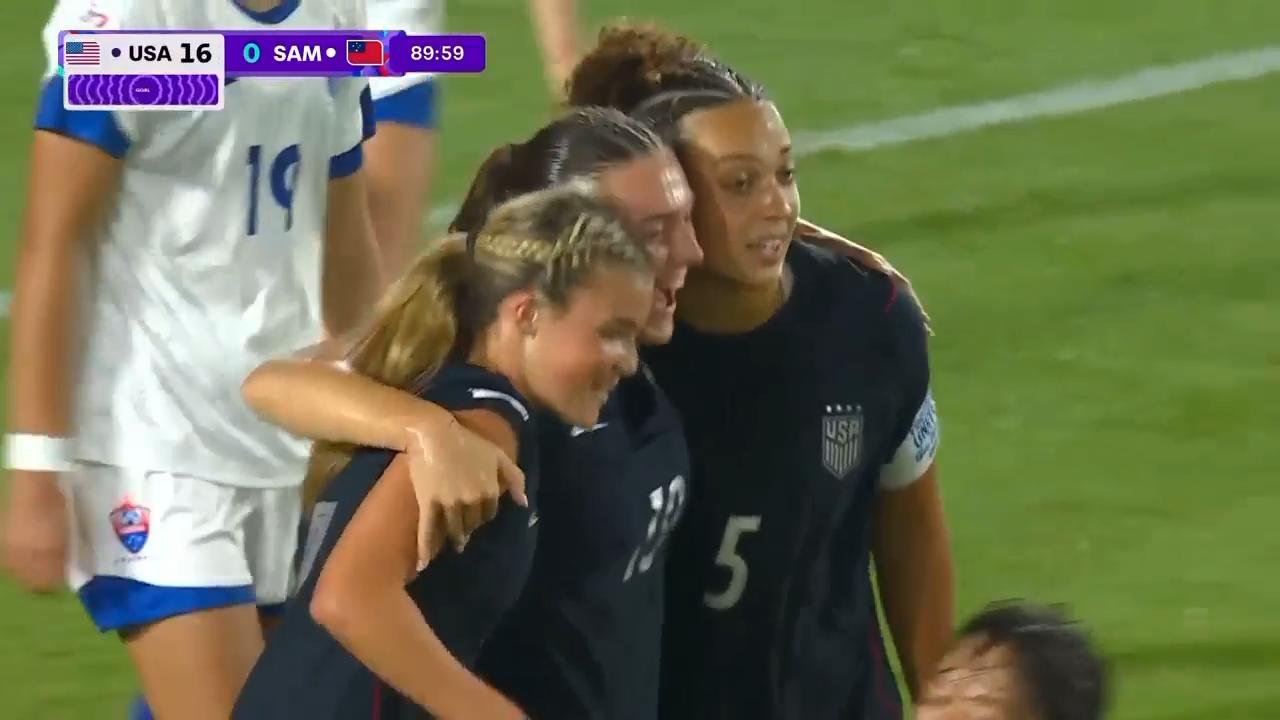 Records tumble as USA beat Samoa 17-0 at Under-17 Women's World Cup
