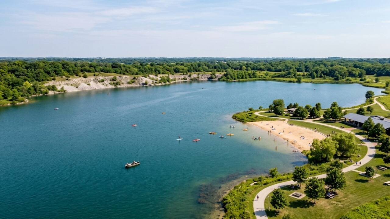 Toxic quarry turned recreational lake: Dump site cleaned and repurposed ...