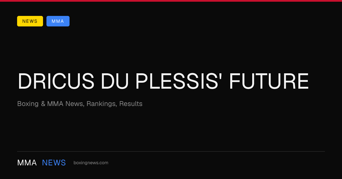 Dricus Du Plessis' future