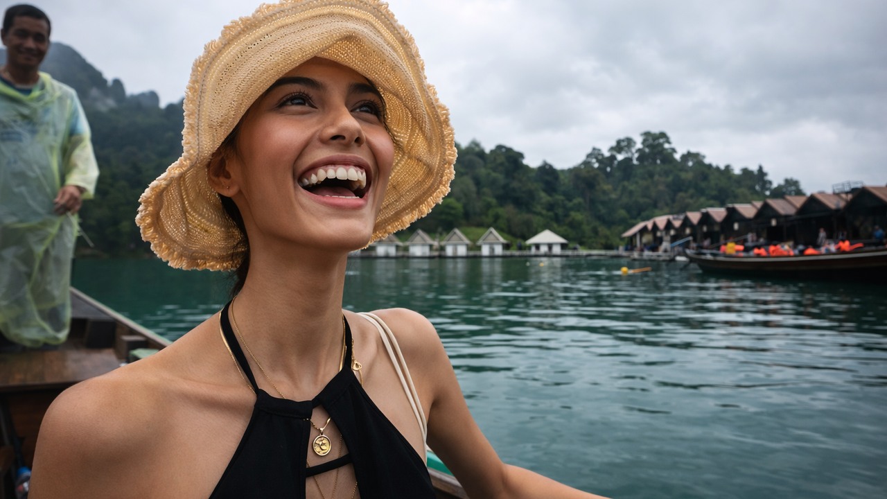 Staying in a floating cabin before hiking through Thailand's rainforest