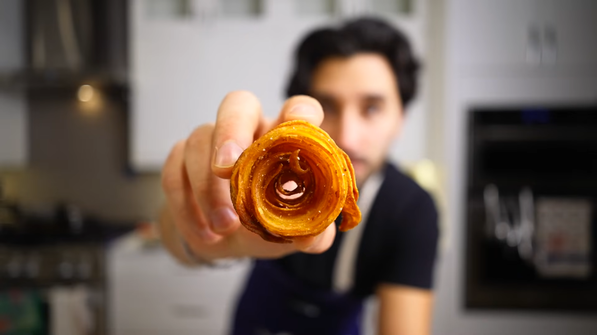 Crispy potato croissant with chorizo-spiced butter