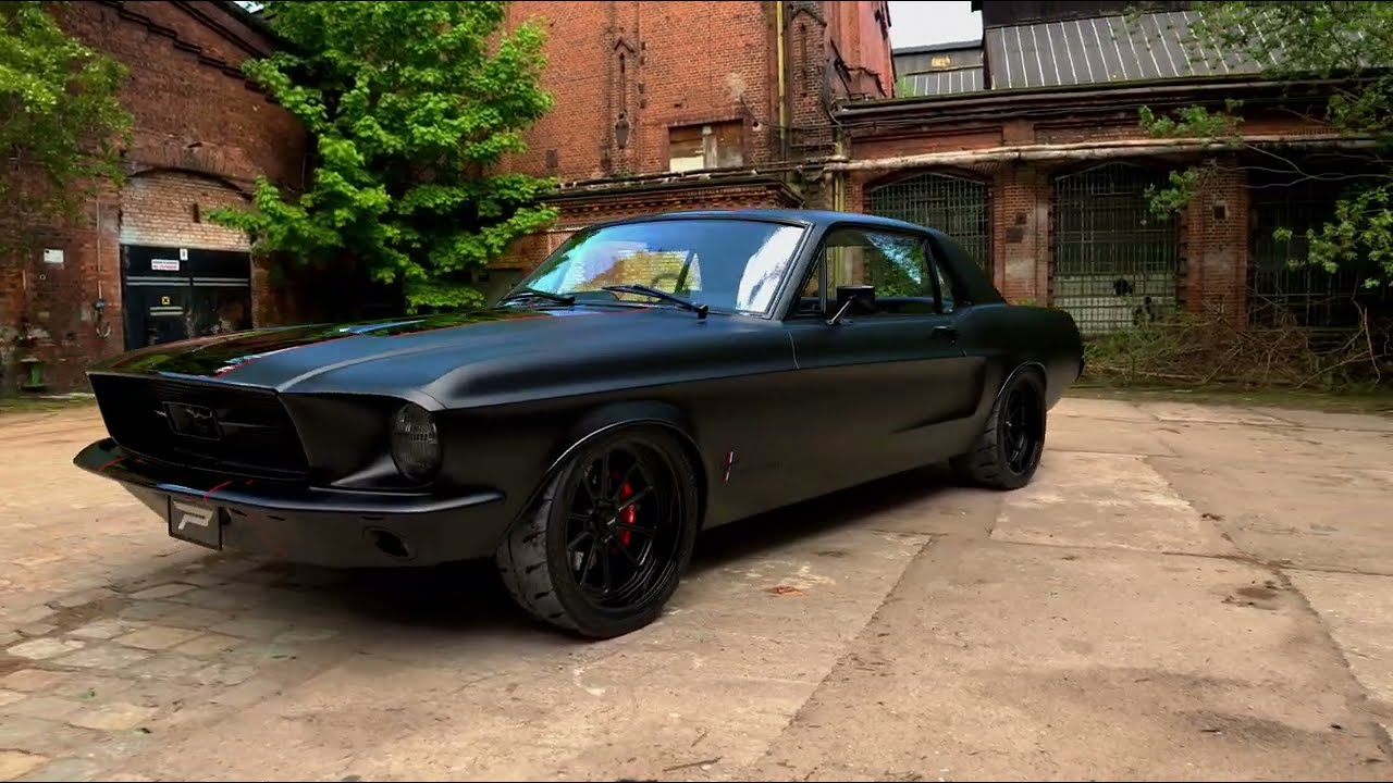 1967 Ford Mustang 3D animation features an all black design