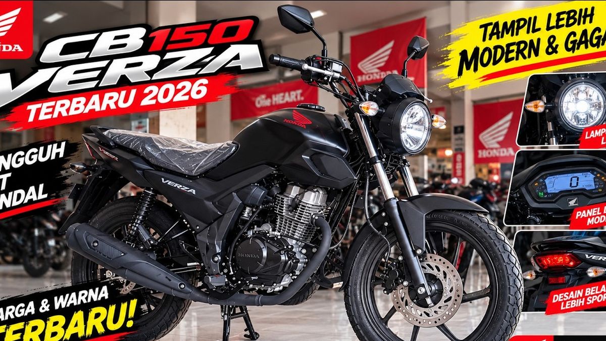 Honda CB150 Verza 2020 tampil gagah dengan hitam doff, fitur kick ...