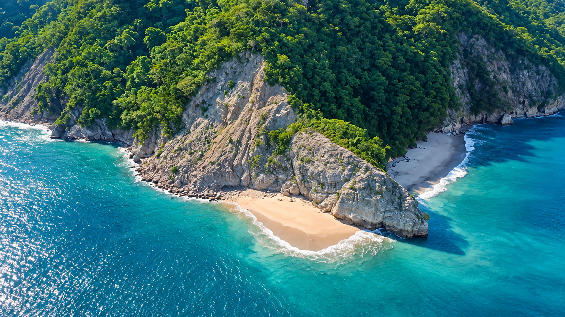 Sandy beaches meet dense rainforest on Costa Rica's coast